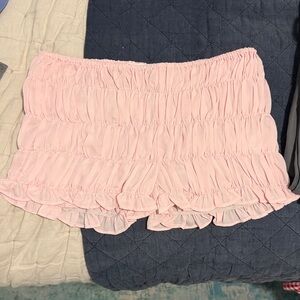 Peppermayo Ruched Mini Shorts Girls Like Us Size US 6 in Pink